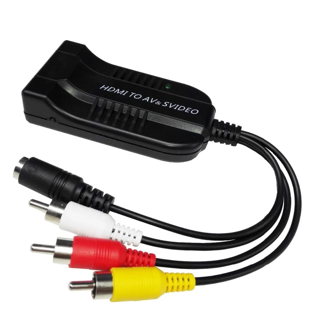 Adattatore Video da 1080p HDMI a AV/S s-video, convertitore Video CVBS hdmi2av S, da hdmi a av e svido rca