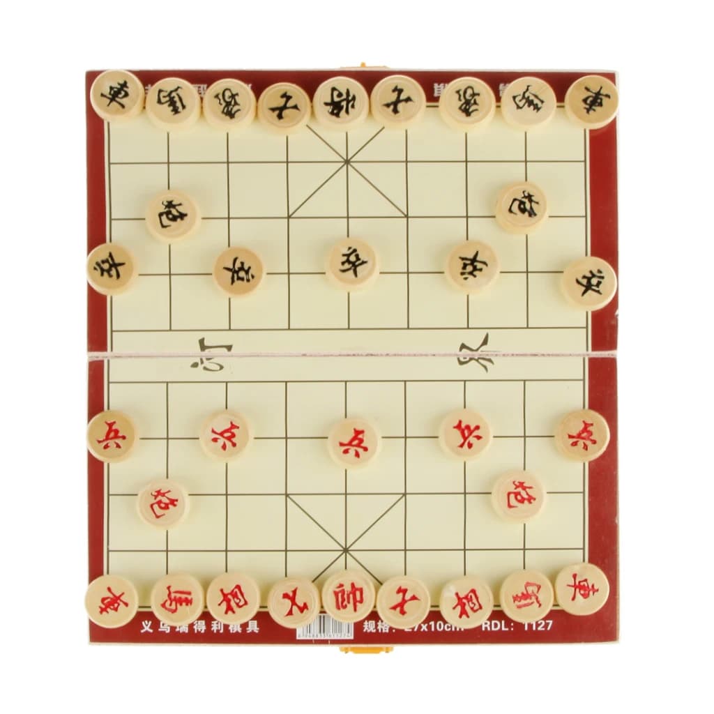 Outdoor Pieghevole Tradizionale Portatile Fatti A Mano di Legno Cinese di Scacchi Giochi Per La Famiglia di Campeggio Set Da Viaggio Educativo per I Bambini il Regalo