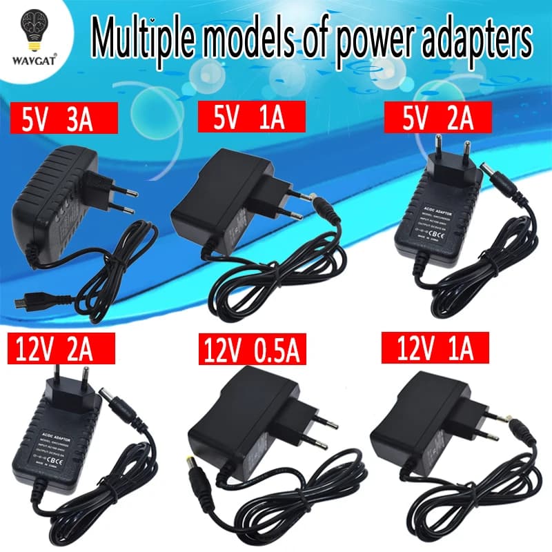 100-240V AC to DC Power Adapter Power Adapter 5V 12V 1A 2A 3A 0.5A EU Plug 5.5mm x 2.5mm DC Micro USB Plug for Arduino