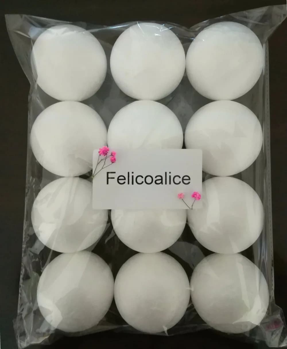 1/1.5/2/3/4/7/8/9/10/12/15/18/20/30cm Bianco Modellazione Palla di Schiuma Polistirolo polistirolo Mestiere Palle Dipinte Decorazione Di Natale