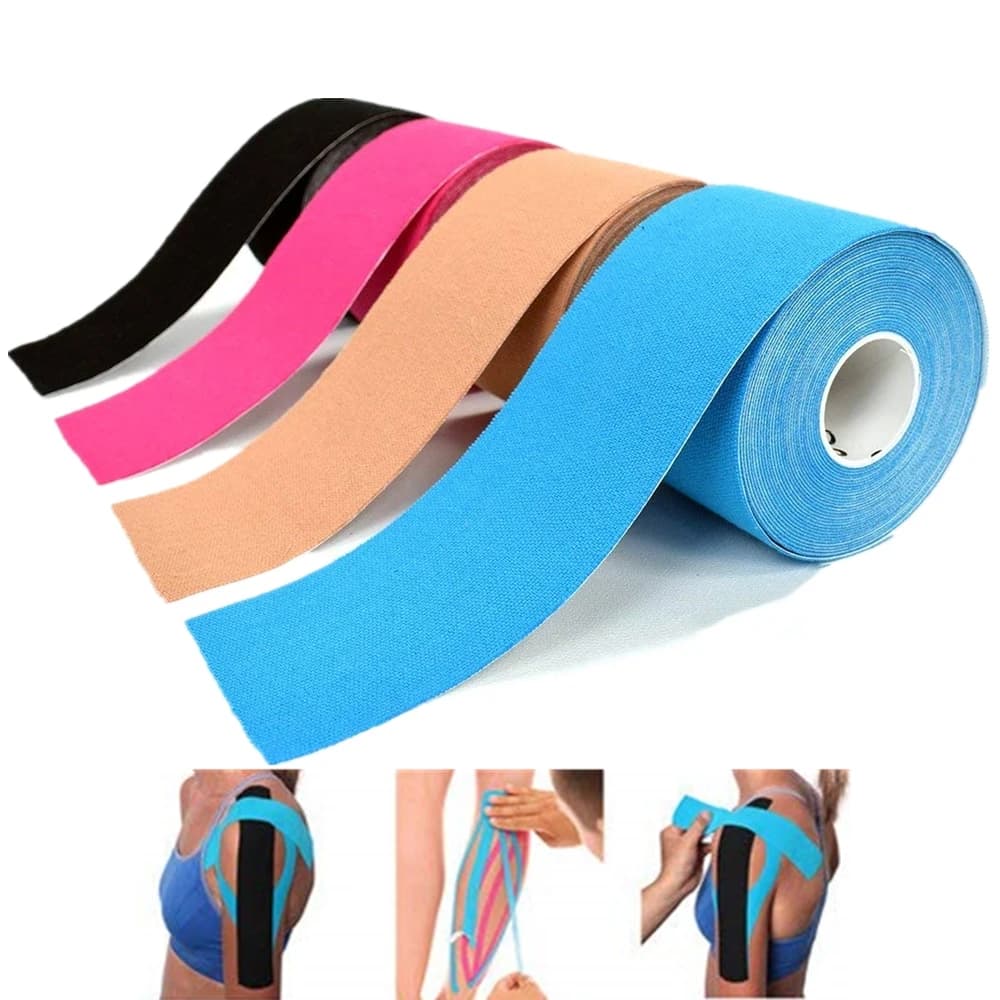 Nastro kinesiologico Sport cotone elastico atletico conico ginocchio gomito protettore terapia supporto di recupero per ginocchio spalla caviglia