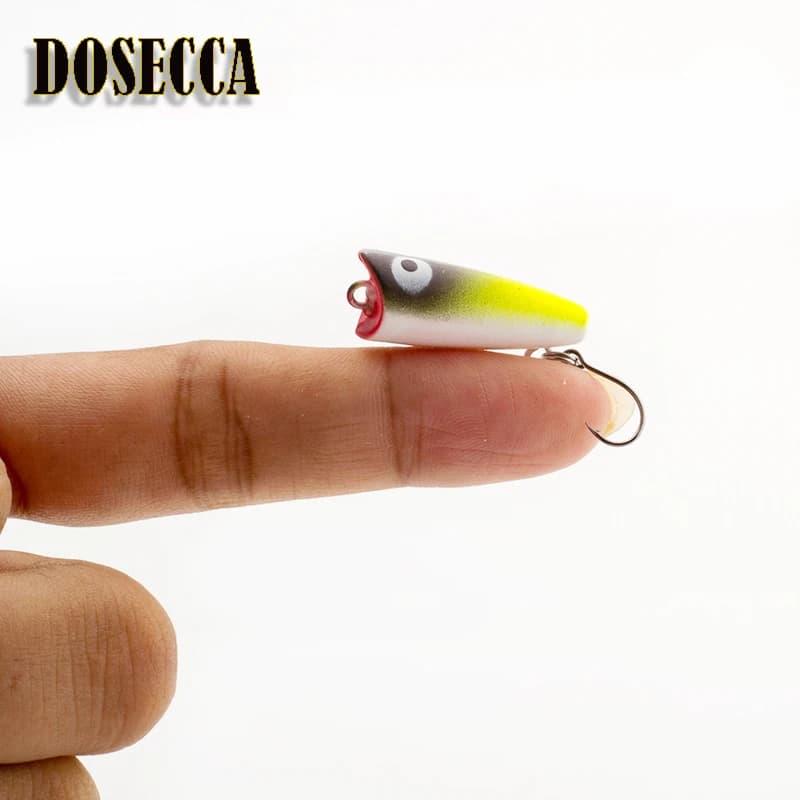 1 pz 2.5cm 1.5g Topwater Bait Mini Popper Minnow Hard Fishing Lure Bait attrezzatura da pesca esche artificiali esca