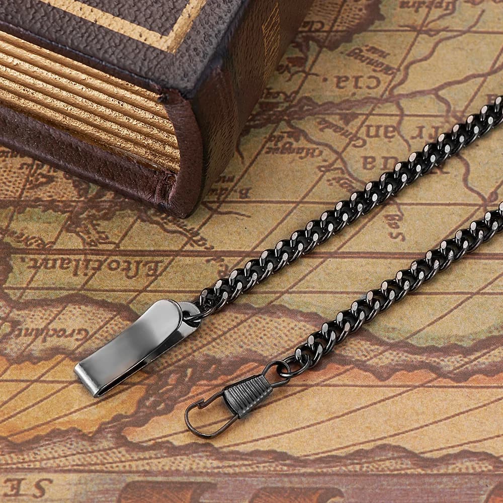 1 pcs vintage silver black bronze gold alloy pocket watch chains for men's quartz watch and FOB watch for gift