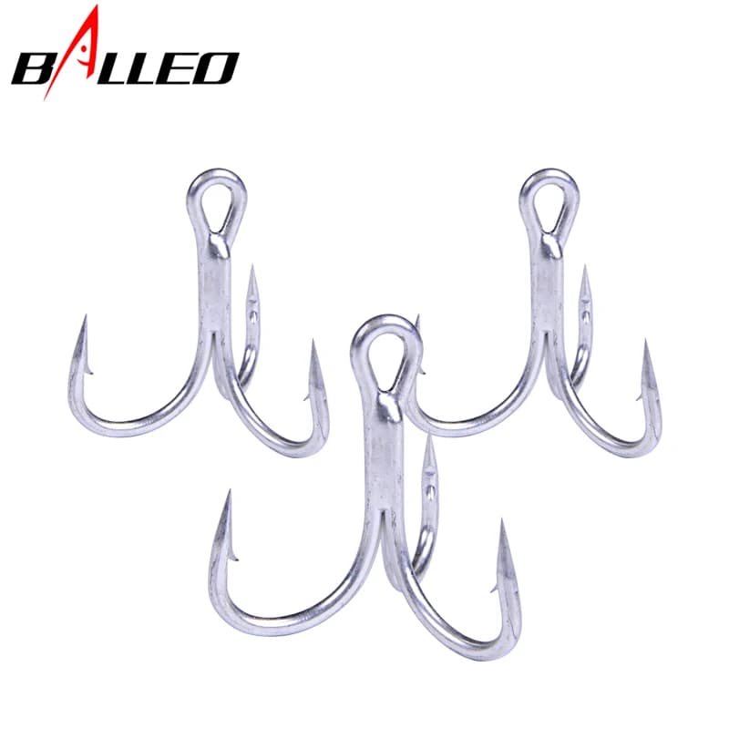 Balleo 5/10PCS Sharp quadruplo rinforzato triplo gancio di ancoraggio Treble tre ami da pesca 4X volte richiamo tre forcelle tre artigli gancio