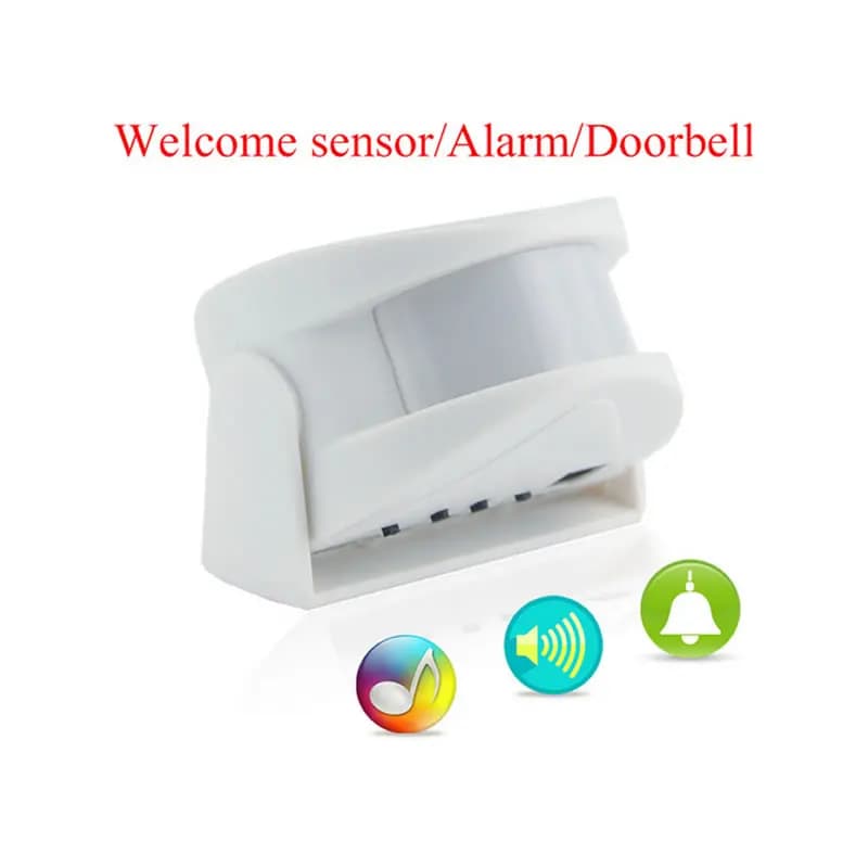 Campanello per porta con sensore di movimento a infrarossi senza fili di allarme di benvenuto e campanello di ingresso per l'ufficio del negozio di appartamenti di casa