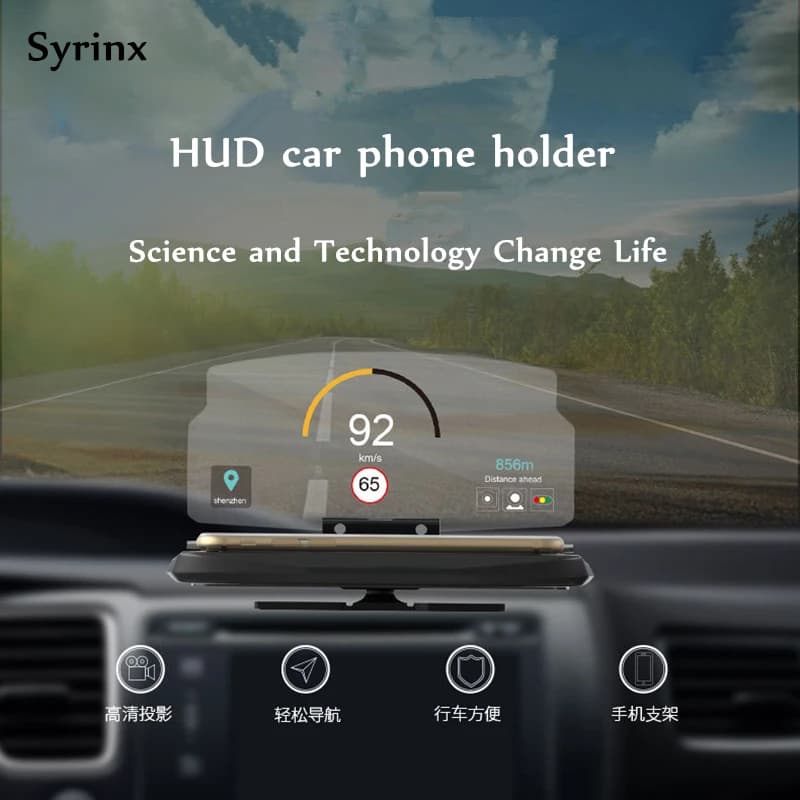 Nuovo supporto per telefono per auto Supporto per navigazione a specchio GPS Staffa di supporto per proiettore pieghevole multifunzione per parabrezza Hud Head-up Display