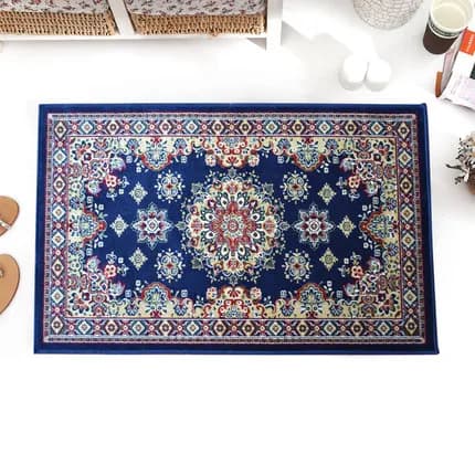 European Style Flower Door Floor Mat, Breathable, Anti-skid, Lobby, Porch, Rectangle, Thin