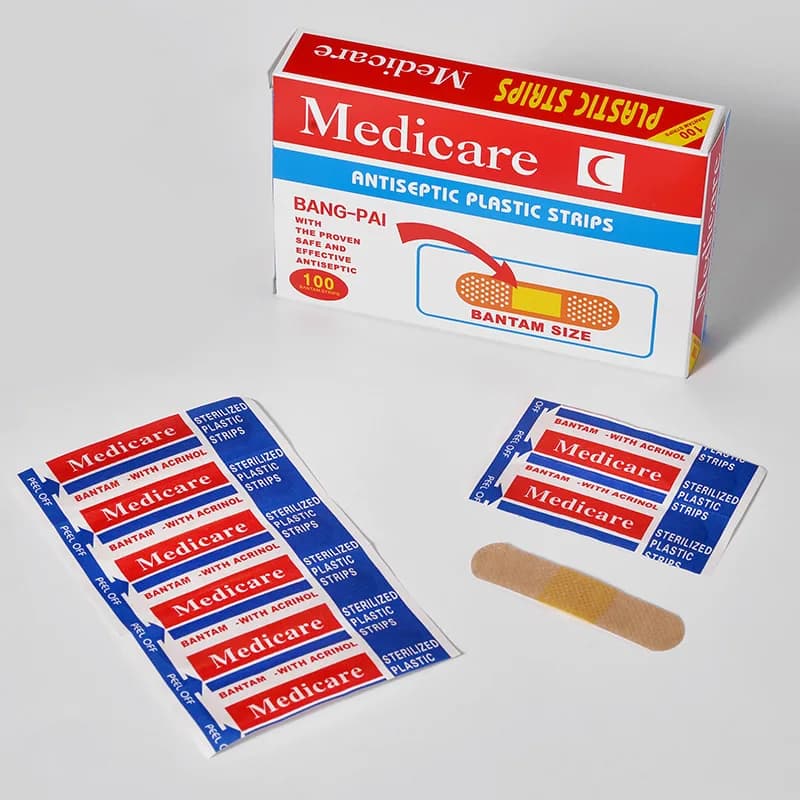 100 pz/scatola bende per cerotti in tessuto Non tessuto traspirante cerotto per ferite kit di pronto soccorso da viaggio per la casa