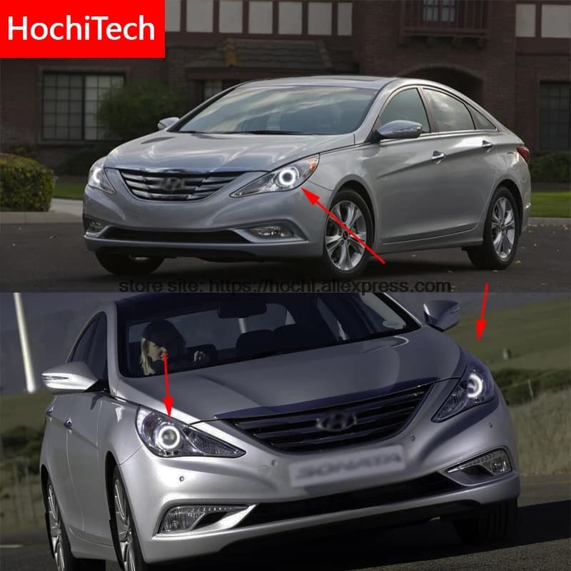Per Hyundai Sonata i45 2009-2014 COB Led luce diurna Bianco Cob Led Angel Eyes Anello senza errori Ultra luminoso