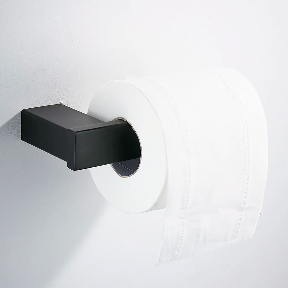 Portarotolo SUS 304 portarotolo WC in acciaio inox bagno senza coperchio accessori bagno nero Wall Rack 610008