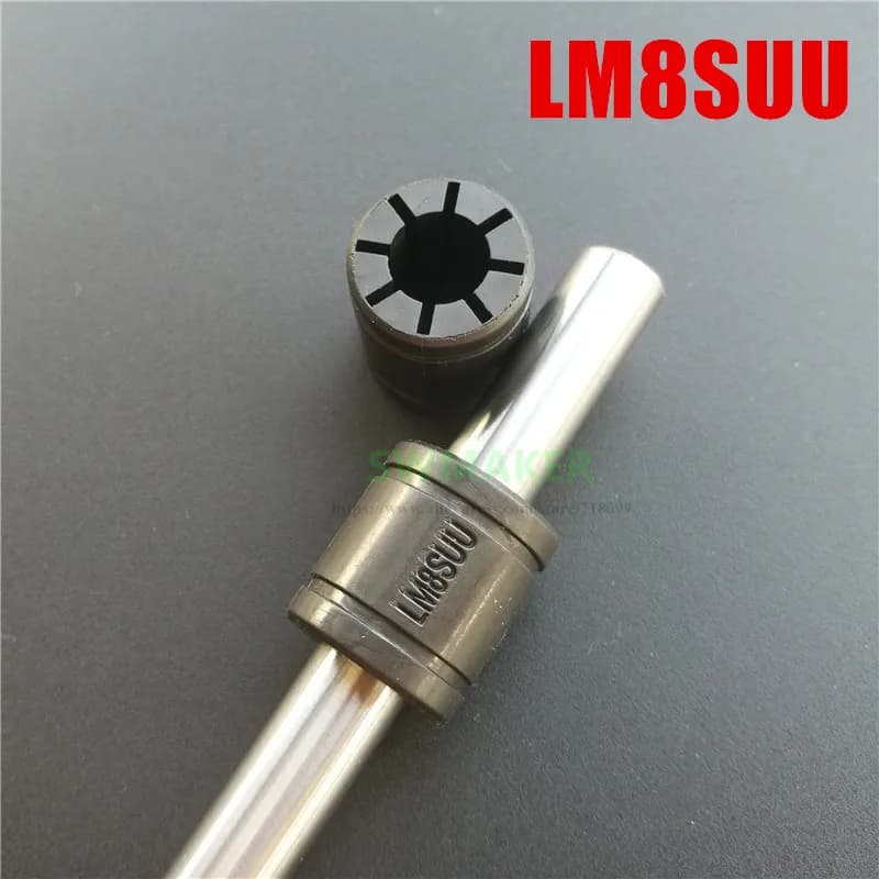 1pcs Grigio Polimero Solido LM8SUU Lineare Cuscinetti Boccola 8*15*17mm altezza 17 millimetri per Flashforge stampante Prusa i3 3D