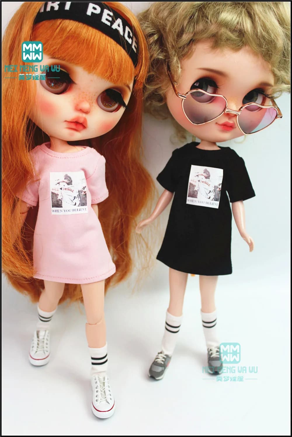 Blyth bambola Vestiti di modo Selvaggio T-Shirt lunga per 28-30 cm Blyth Azone 1/6 accessori della bambola