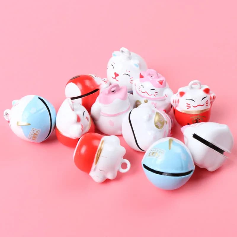 Jingle Bells Della Miscela Fortunato Gatto di Ferro Branelli Allentati Piccolo per il Partito di Natale Albero Di Natale Decorazione Accessori Per La Casa di Ornamen 1 pz 20 x 17mm