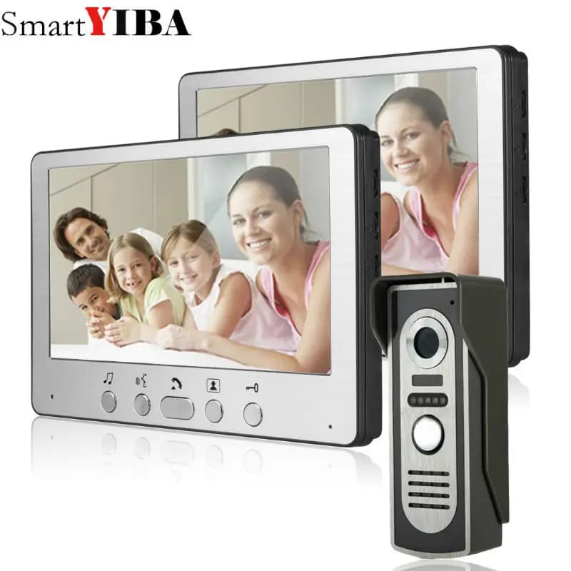 SmartYIBA 7 "Ha Fissato il Video Citofono del telefono del portello del video citofono del campanello del citofono per la casa appartamento IR macchina fotografica del portello