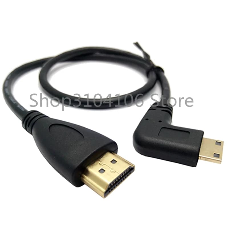 Cavo HD a gomito mini HDTV compatibile con linea video HD da 0,5 metri