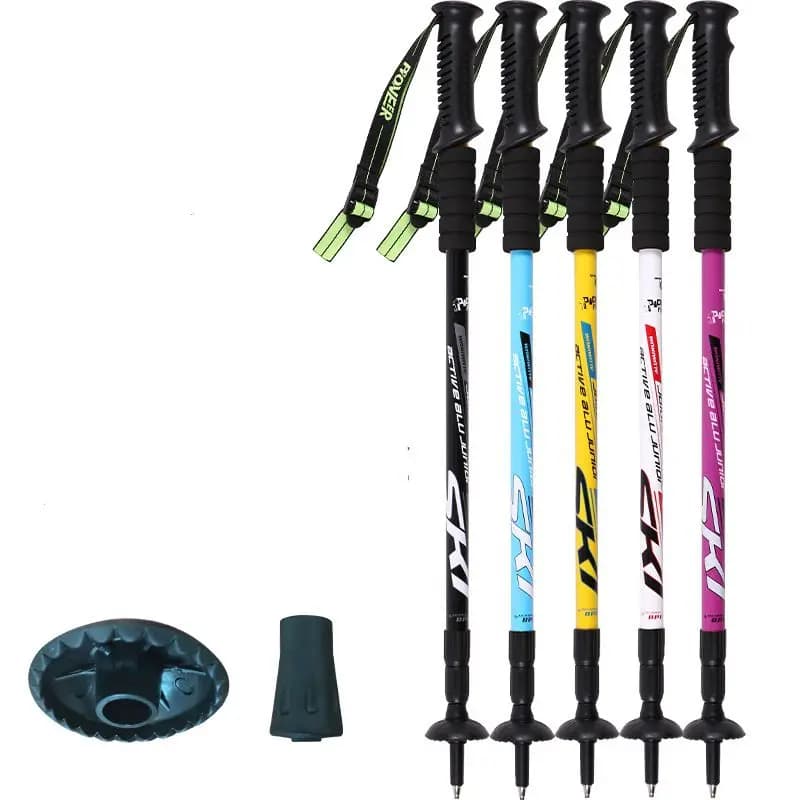 PIOMEER Viaggio all'aperto Campeggio Escursionismo Arrampicata Bastone da passeggio 6061 Lega di alluminioAlpenstock Sci Trekking Bastone 1pz