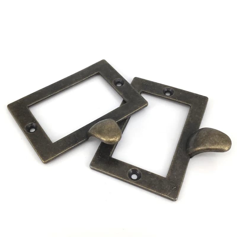 8PCS Grande Porta etichette in metallo Tirare il telaio Maniglia File Porta carte di nome per mobili Cassetto dell'armadio 73mm * 62mm