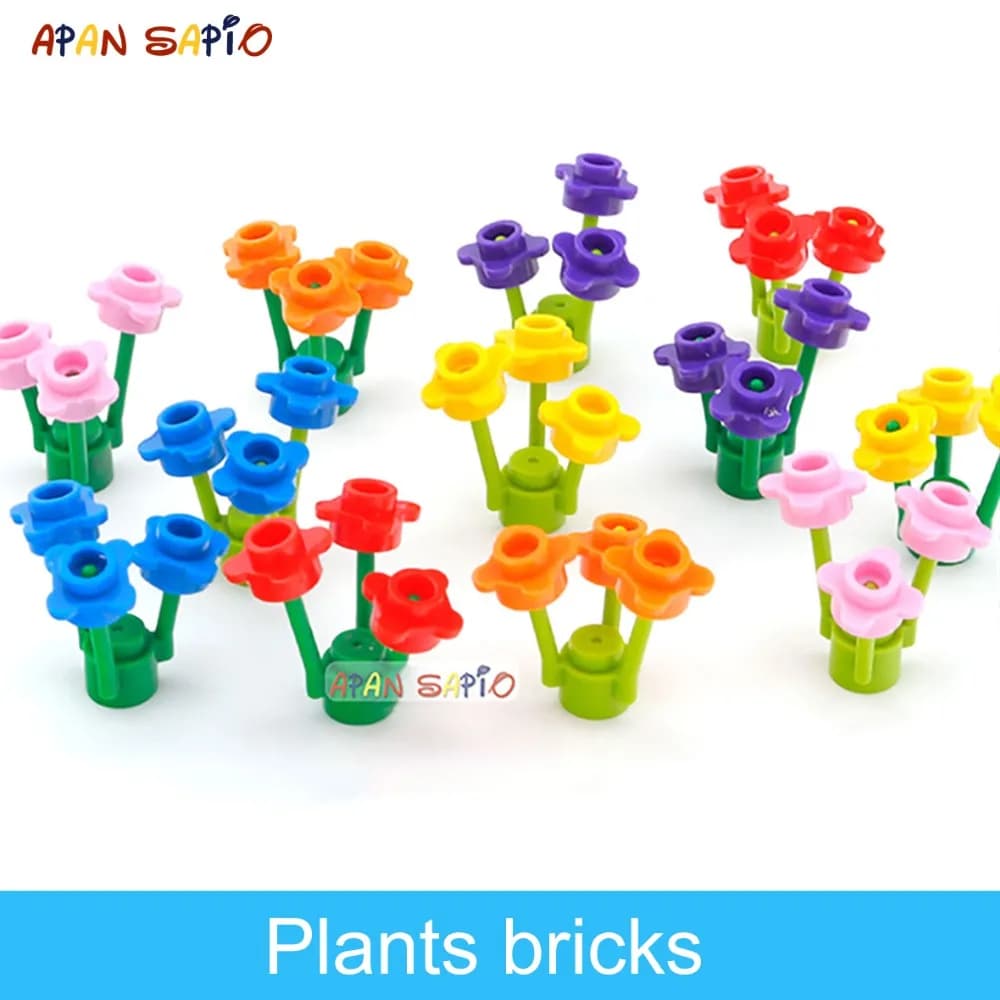 Blocchi di costruzione fai da te Figure Mattoni Piante da fiore 120 Vestito educativo Formato creativo compatibile con 33291 Giocattoli per bambini