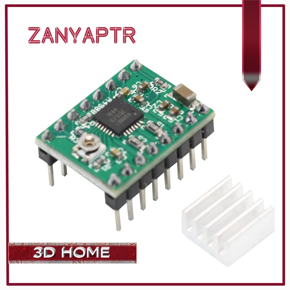 5 pz/lotto 3D Stampante Reprap Passo Passo del Driver A4988 Modulo del Driver del Motore Passo A Passo con Dissipatore di Calore