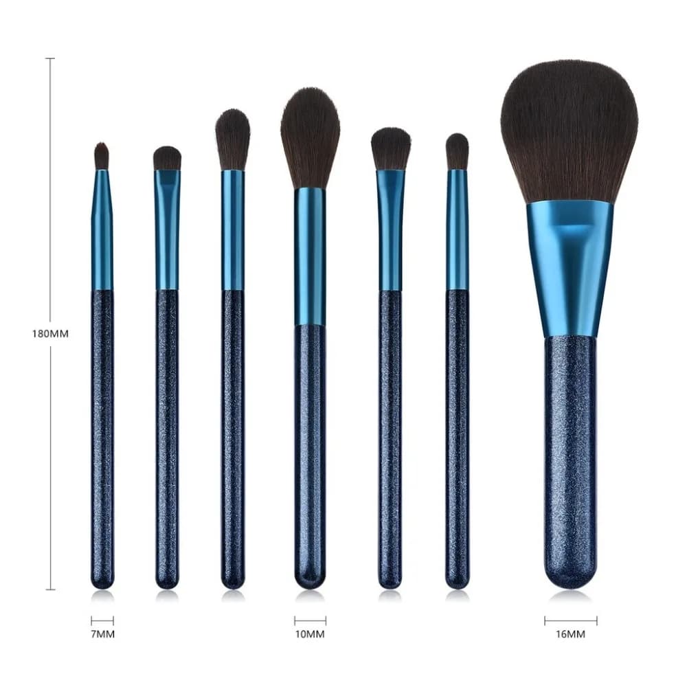 7/12 pz Bluestone pennelli trucco Set fondotinta Eyeliner ombretto Blush pennelli strumenti Brochas De Maquillaje De Alta Calidad