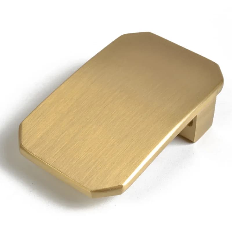 Fibbie per cinture in ottone massiccio puro, rettangolo vuoto, accessori artigianali in pelle fai-da-te, Bu in metallo spazzolato, 40 mm, 100%