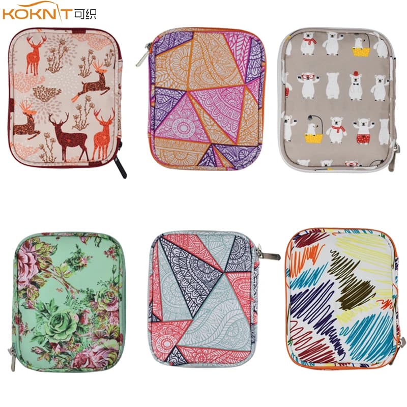 KOKNIT Borsa vuota per uncinetti Borsa portaoggetti con cerniera per ferri da uncinetto Strumenti per maglieria senza ganci e accessori