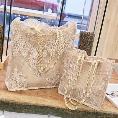 NEW Lace Ladies Handbag Summer Beach Wedding Bridal Party Hand Bag Bolsa Feminina borsa a tracolla da donna Shopping Bag