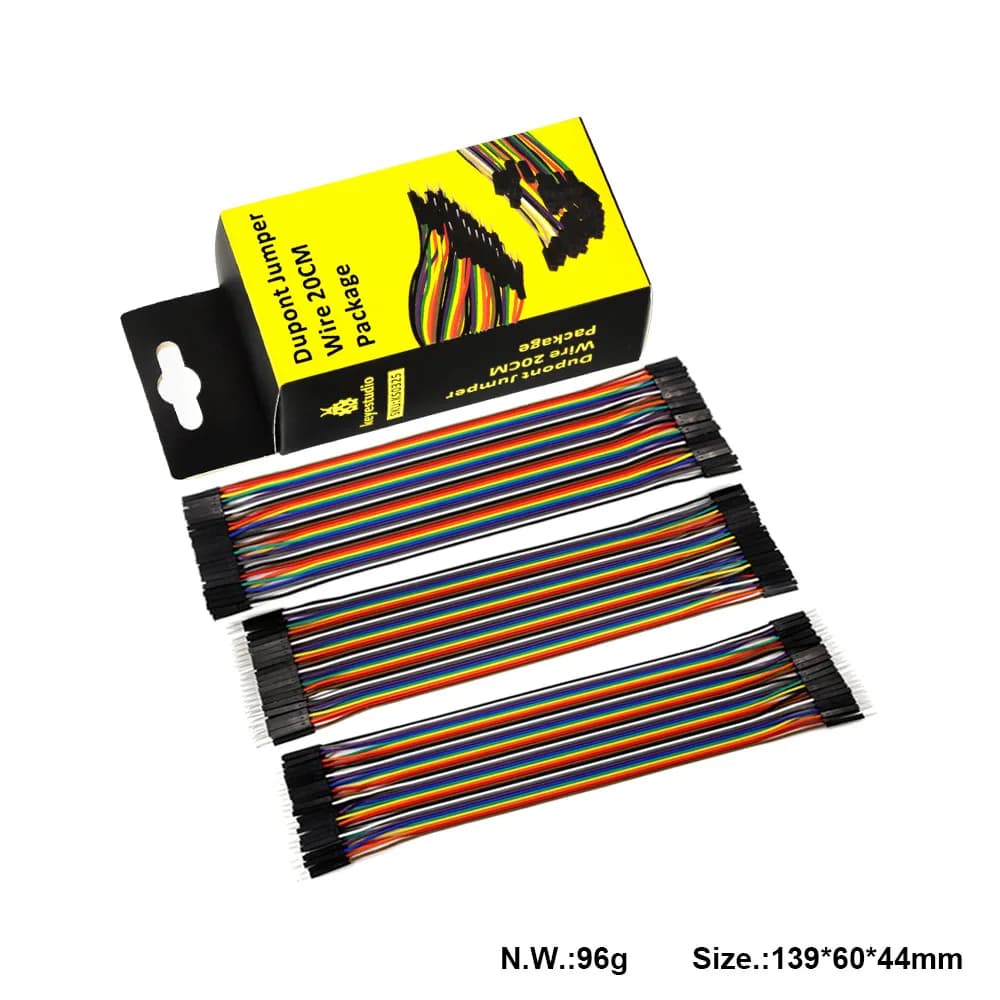Keyestudio 3PCS Dupont linea Jumper Wire Dupont Cavo 20cm MF & M-M & FF Per Arduino Starter Progetti FAI DA TE