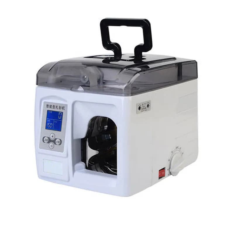 Confezionatrice per denaro ad alta velocità 220V 80W Raccoglitore per banconote intelligente Raccoglitore per banconote Macchina per rilegare carta per banconote K-100