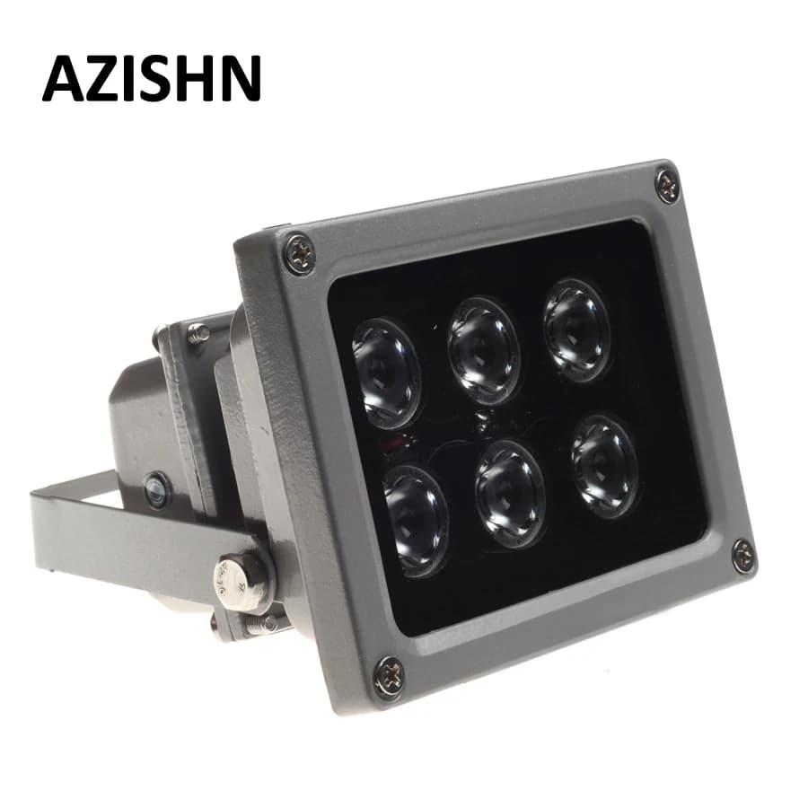 AZISHN CCTV LED Luminaire IR infrared lamp 6 pcs Array Led IR Exterior Waterproof Night Vision CCTV Camera Filling Light