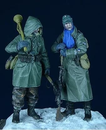 1/35 kit modello kit resina soldati blindati tedeschi due persone 531