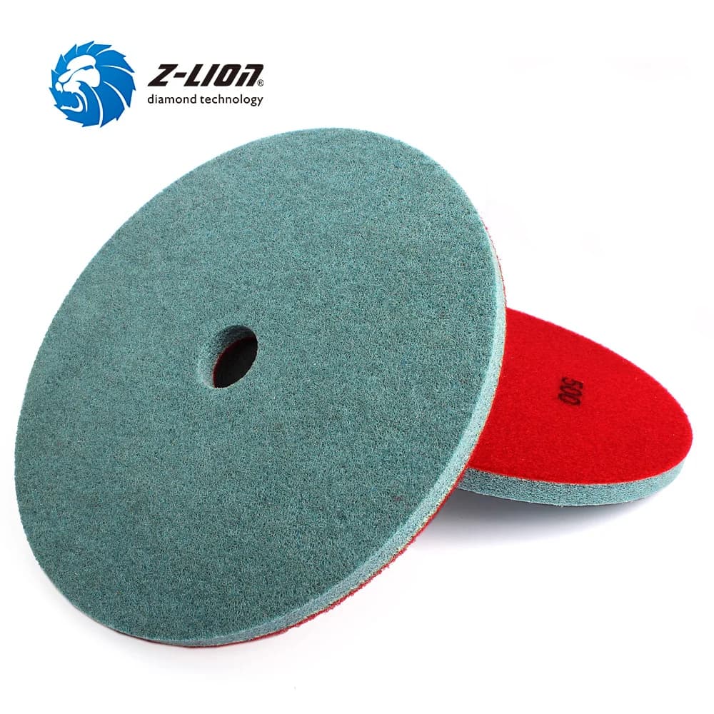 Z-LION diamond polishing sponge Pad 10 inches 250mm Nylon fiber wet Polish diamond wheel for marble stone clean polishing disc