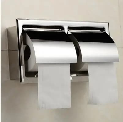 Spedizione Gratuita In Acciaio Inox Porta Carta Igienica Cromo Lucido Parete A Scomparsa Bagno Rotolo Scatola di Carta Impermeabile