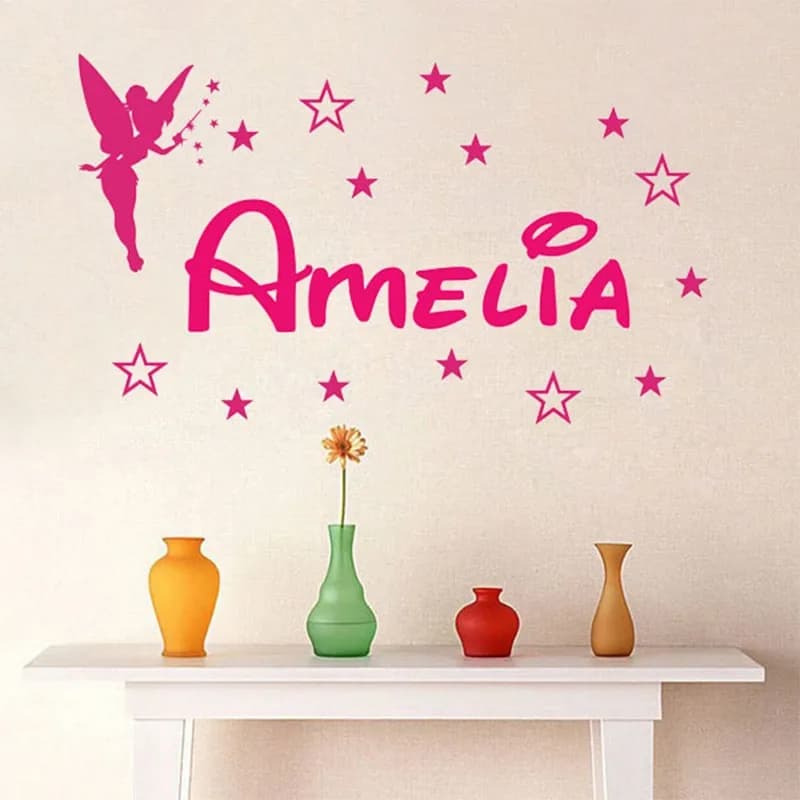 Nuovo nome personalizzato personalizzato Ragazza magica Campanell Adesivi murali Lettering Decorazione della casa Ragazza Camera da letto Decalcomanie da muro in vinile Citazioni