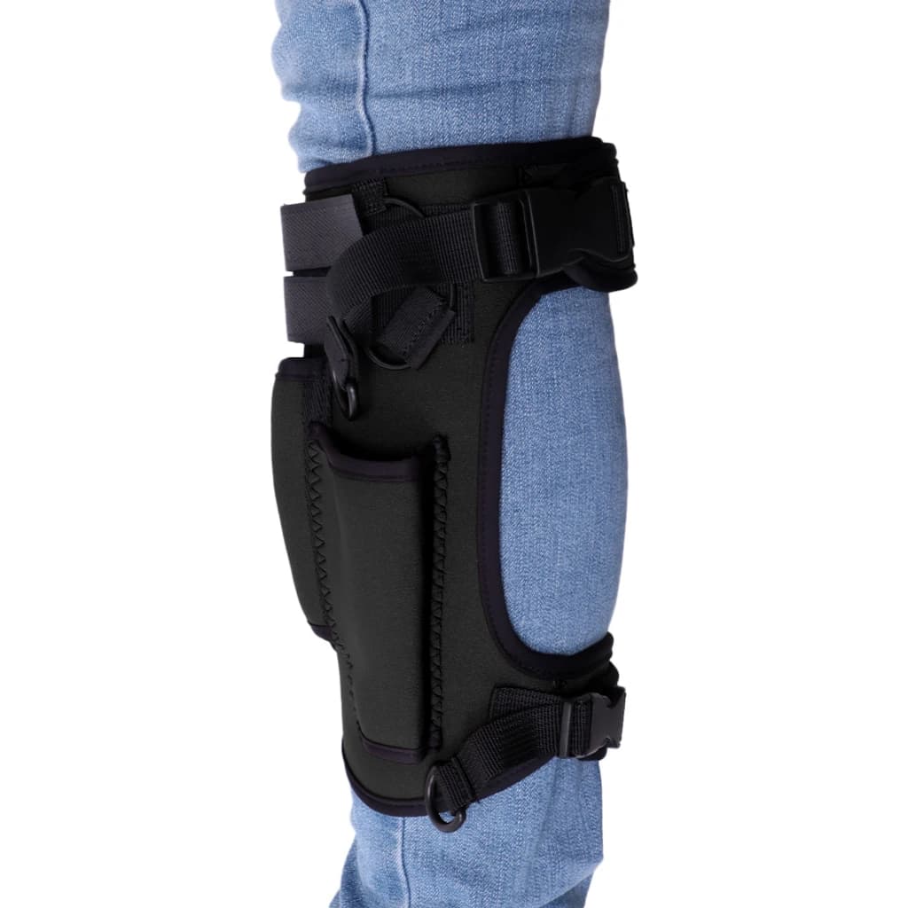 Neoprene sheath with adjustable leg support for diving strap