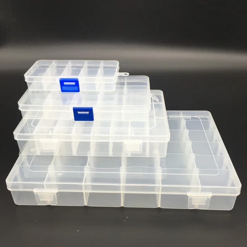 Toolbox Plastic Electronic Parts Waterproof Transparent Tool Box SMD SMT Screw Containers Component Case