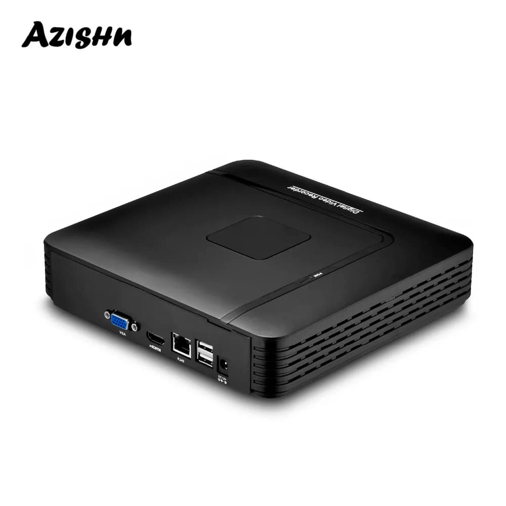 AZISHN H.265 CCTV NVR 32CH 16CH 9CH 4K 8MP Face Detect videoregistratore di sicurezza rilevamento del movimento P2P VGA FTP XMEye CCTV NVR