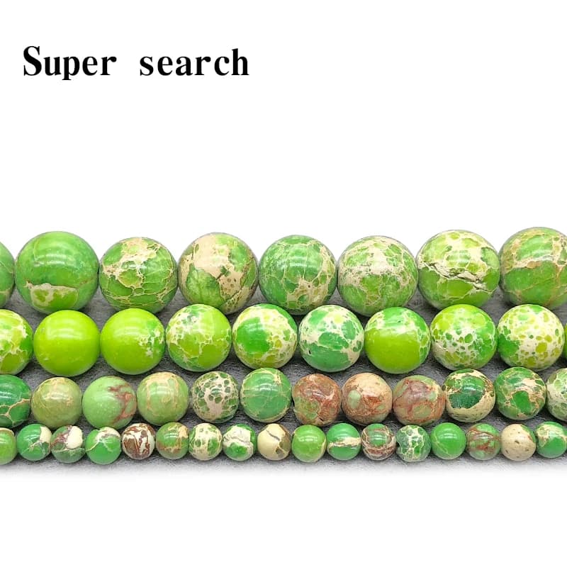 Wholesale Fashion Natural Jewelry Green The emperor stone Loose Stone Jewelry Beads 4/6/8/10/12mm DIY Bracelet Necklace