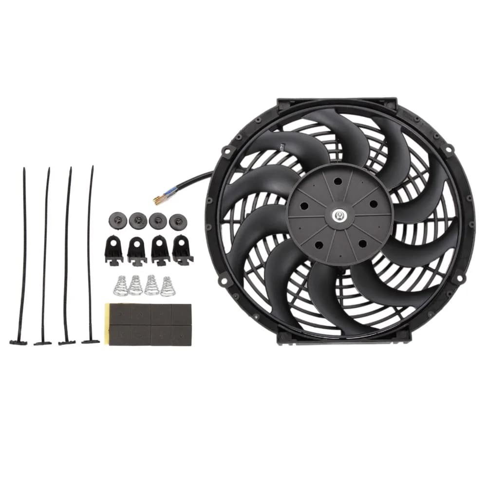 Ventola di Raffreddamento Universale Elettrica da 12 Pollici, Sottile, per Vano Motore, 12V 80W