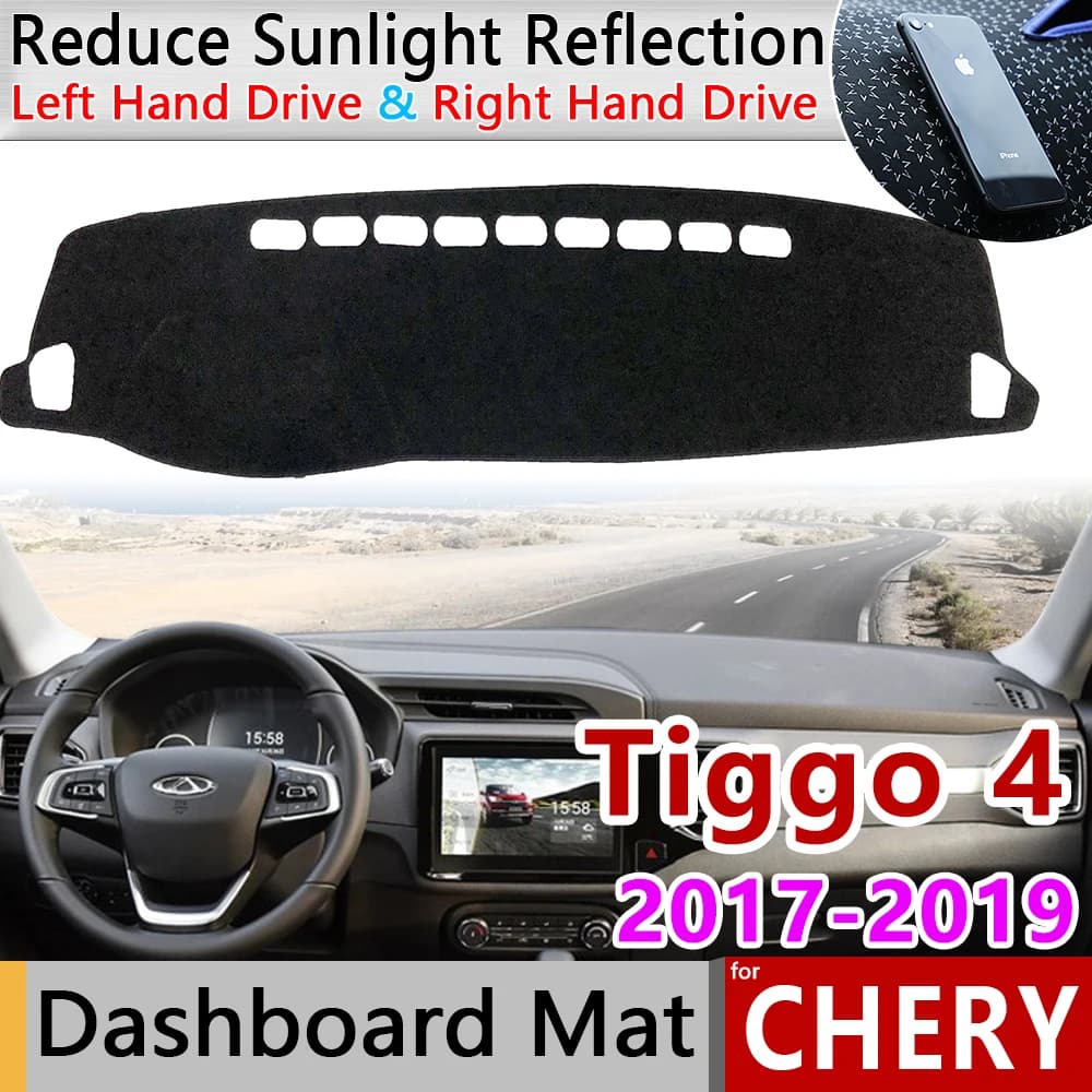 Per di Chery Tiggo 4 2017 2018 2019 Tappetini anti scivolo Cruscotto Rilievo Copertura Parasole Dash Zerbino Proteggere Tappeto Anti-Uv Accessori Tiggo4 5x