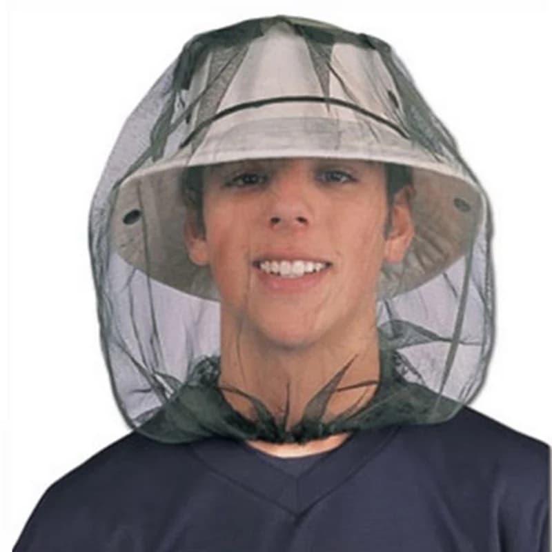 Berretto da pesca all'aperto Cappello anti zanzara per insetti Cappello da pesca Bug Mesh Head Net Protezione per il viso Cappelli da campeggio Berretto da pesca