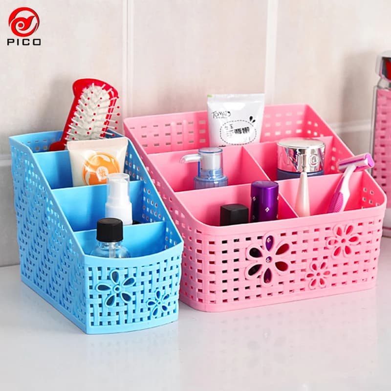 Vendita calda Multifuction Home Office Scatole portaoggetti da scrivania Organizzatore in plastica decorazione cestino matita Porta telefono ZL301-5