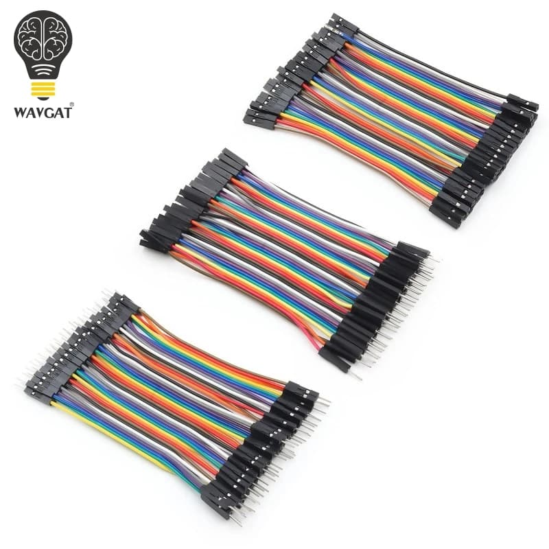WAVGAT Linea di Du Pont 120pcs 10 centimetri Maschio a Maschio + Femmina a Maschio e Femmina a Femmina Ponticello cavo Dupont per arduino KIT FAI DA TE