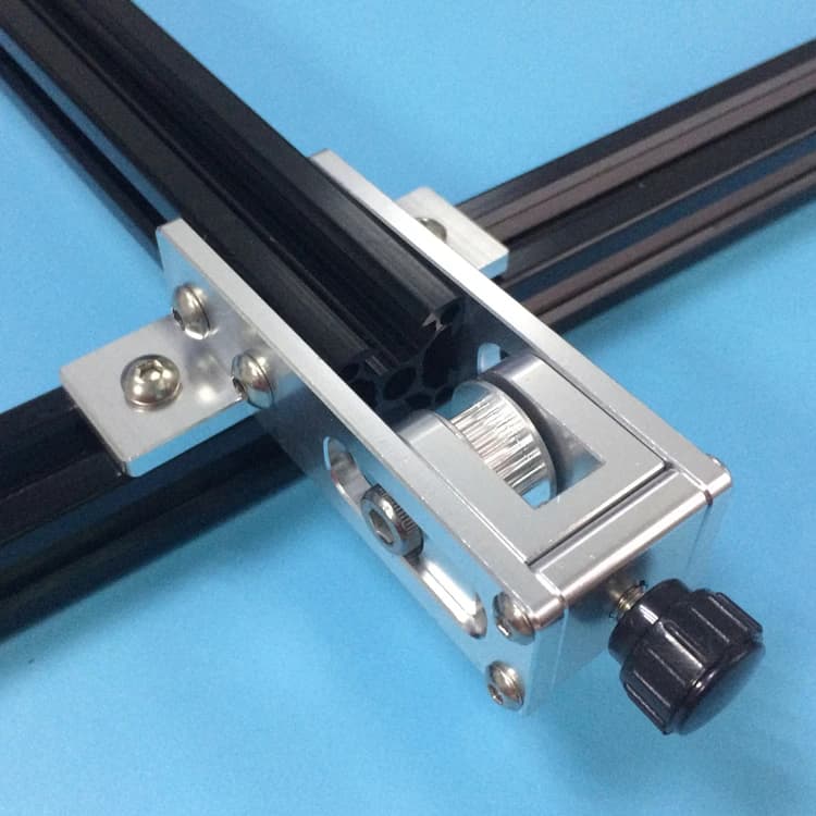 1 set Tronxy metallo asse Y tenditore della cinghia kit 2020 profilo in alluminio metallo regolabile Y tenditore della cinghia di distribuzione Tronxy X3 stampante 3D