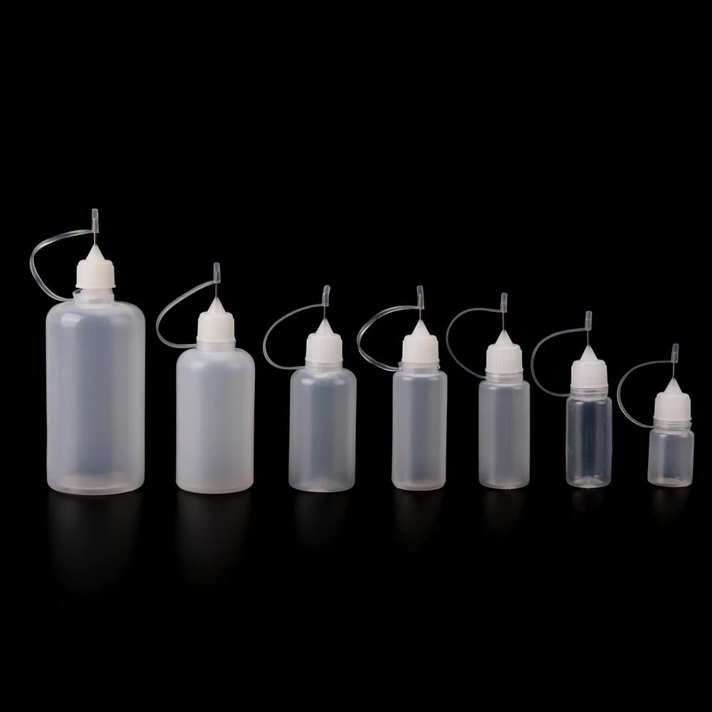 Nuovo 5/10/15/20/30/50/100ml PE Pratico Bottiglia Di Ago di Plastica sigaro Viaggio Contagocce Oli Succo di Occhio Contenitore di Liquido Solvente