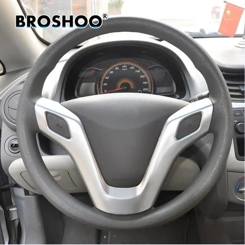 BROSHOO Per Chevrolet Nuova Vela Chrome Copertura Del Volante Della Decalcomania 2010 2011 2012 2013 2014 Vela 3 Accessori Car Styling