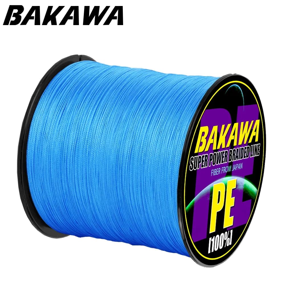 BAKAWA 300M 4 Fili Intrecciati Super Resistenti in PE, Lenze Multifilamento per la Pesca alla Carpa, Corda da Pesca 10LB