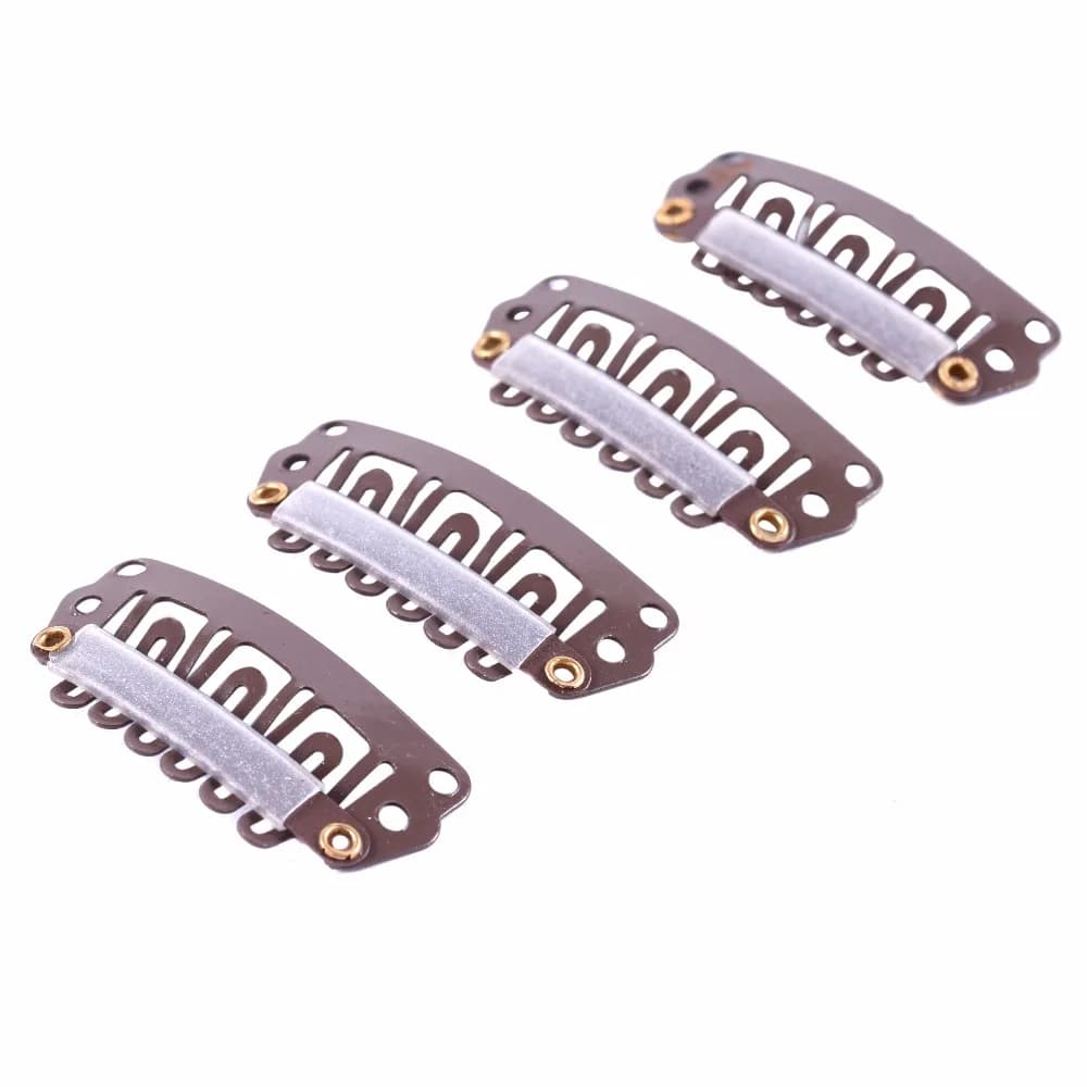 Clip in metallo per capelli a scatto con punta a U da 500 pezzi 28 mm con retro in silicone per clip nelle estensioni dei capelli, strumenti per salone