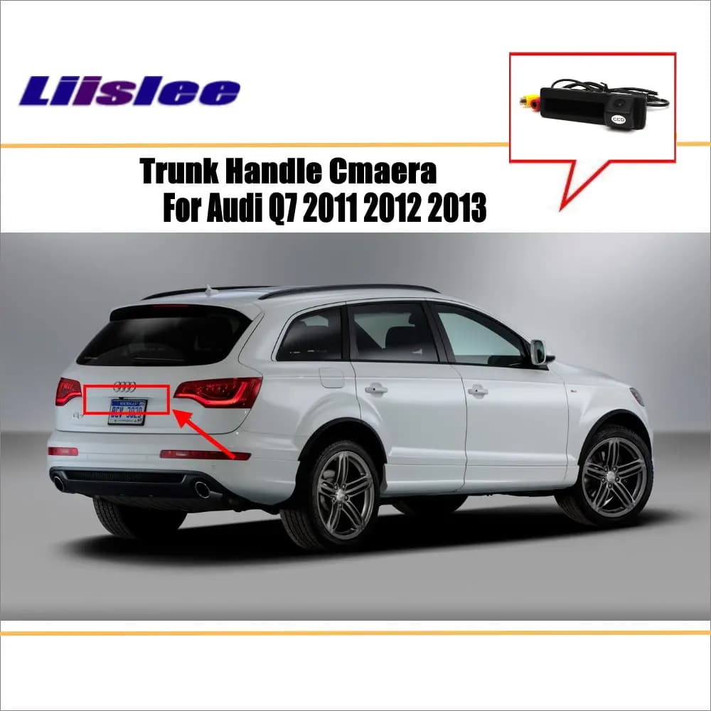 Telecamera Posteriore per Audi Q7 2011-2017, Accessorio Auto con Monitor HD CCD OEM Integrato nella Maniglia del Portellone
