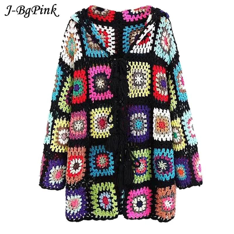 Nuove vendite calde da donna Boho camicetta maglione scavato maglione moda casual pullover traforato donna autunno primavera maglieria